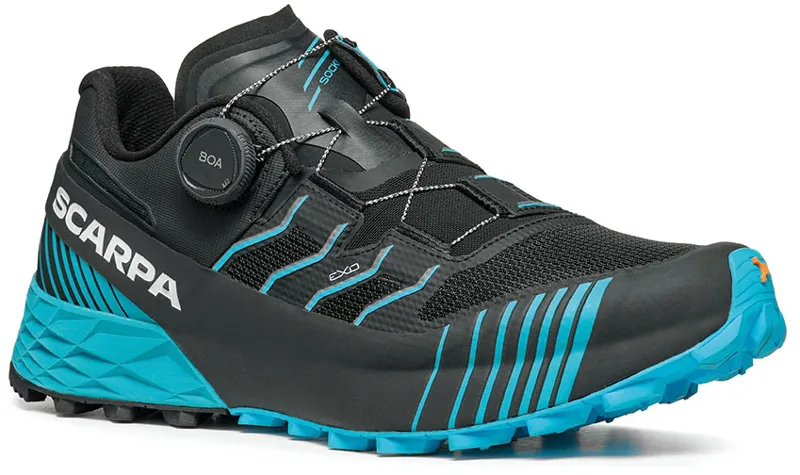 Scarpa Mens Ribelle Run Kalibra ST Shoes - Black-Azure